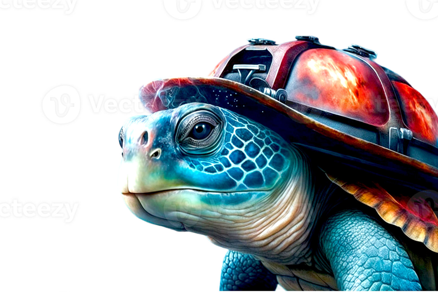 grappig schildpad 3d ai gegenereerd png