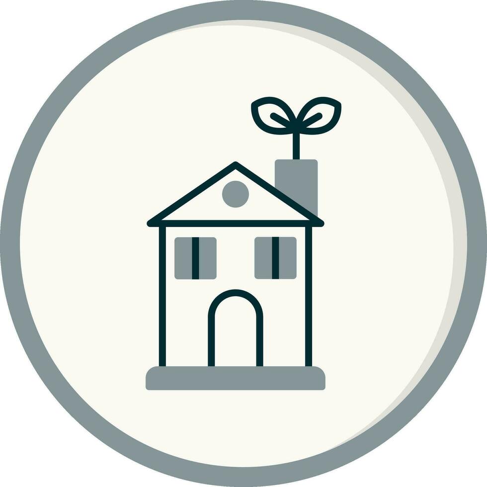 Eco House Vector Icon