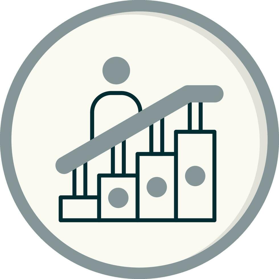 icono de vector de escalera mecánica