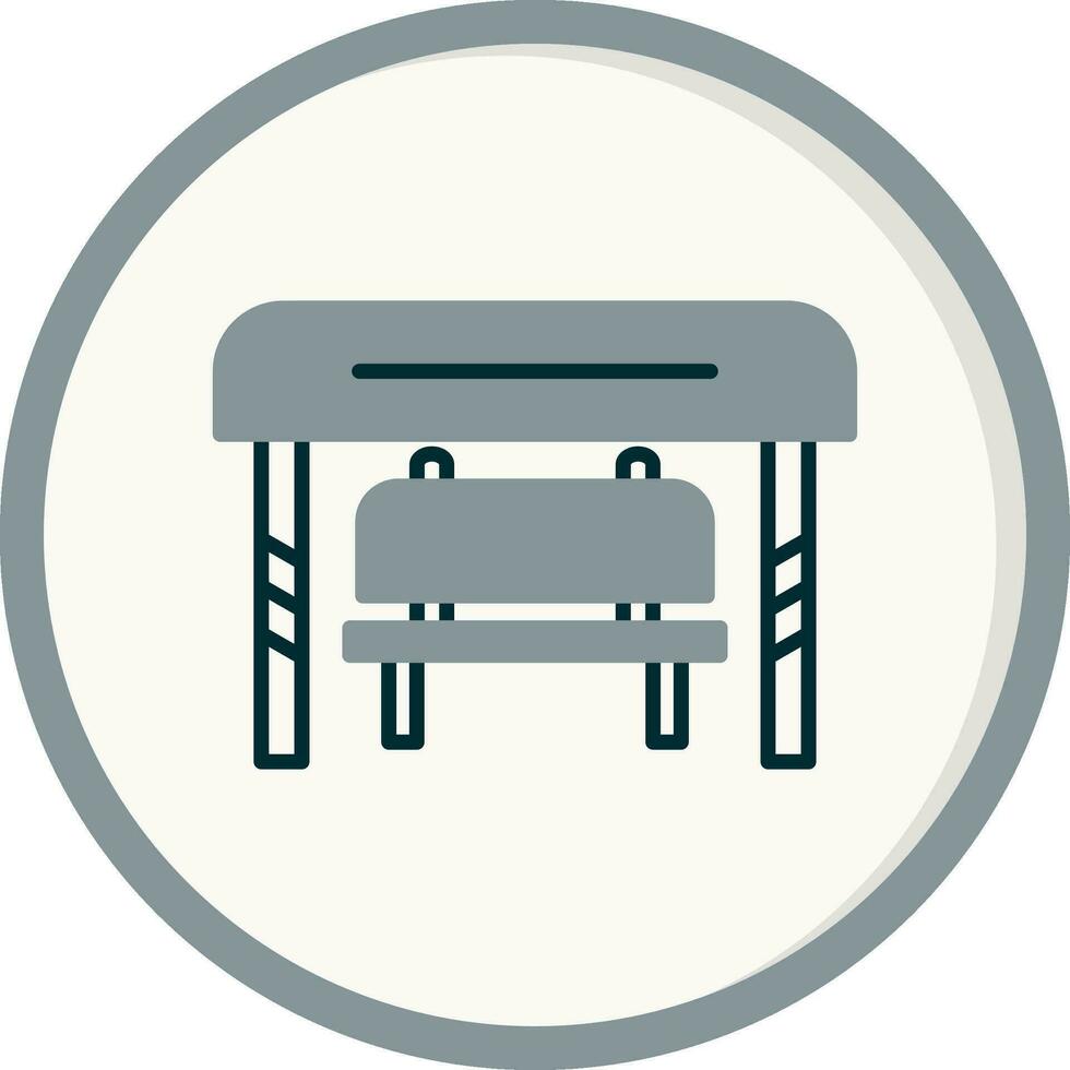 icono de vector de parada de autobús