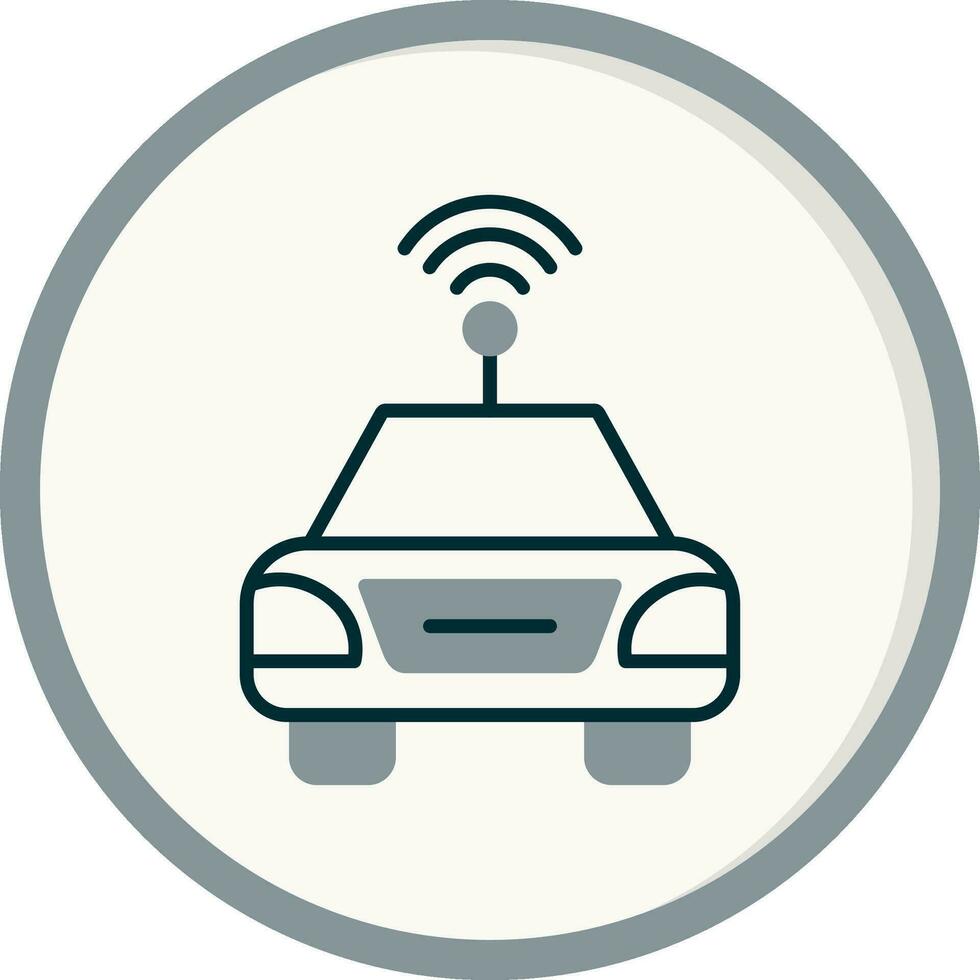 Autonomous Car Vector Icon