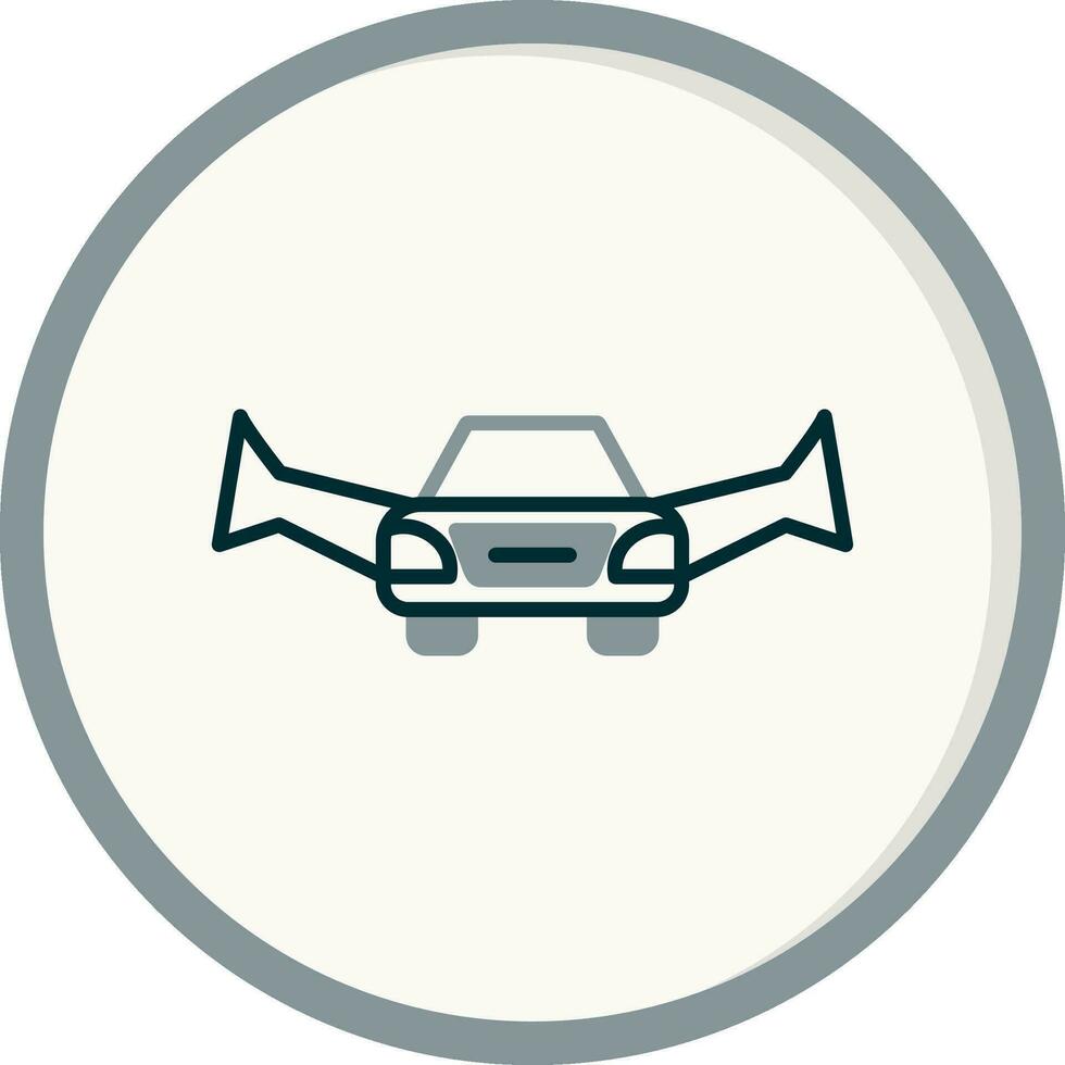 icono de vector de coche volador