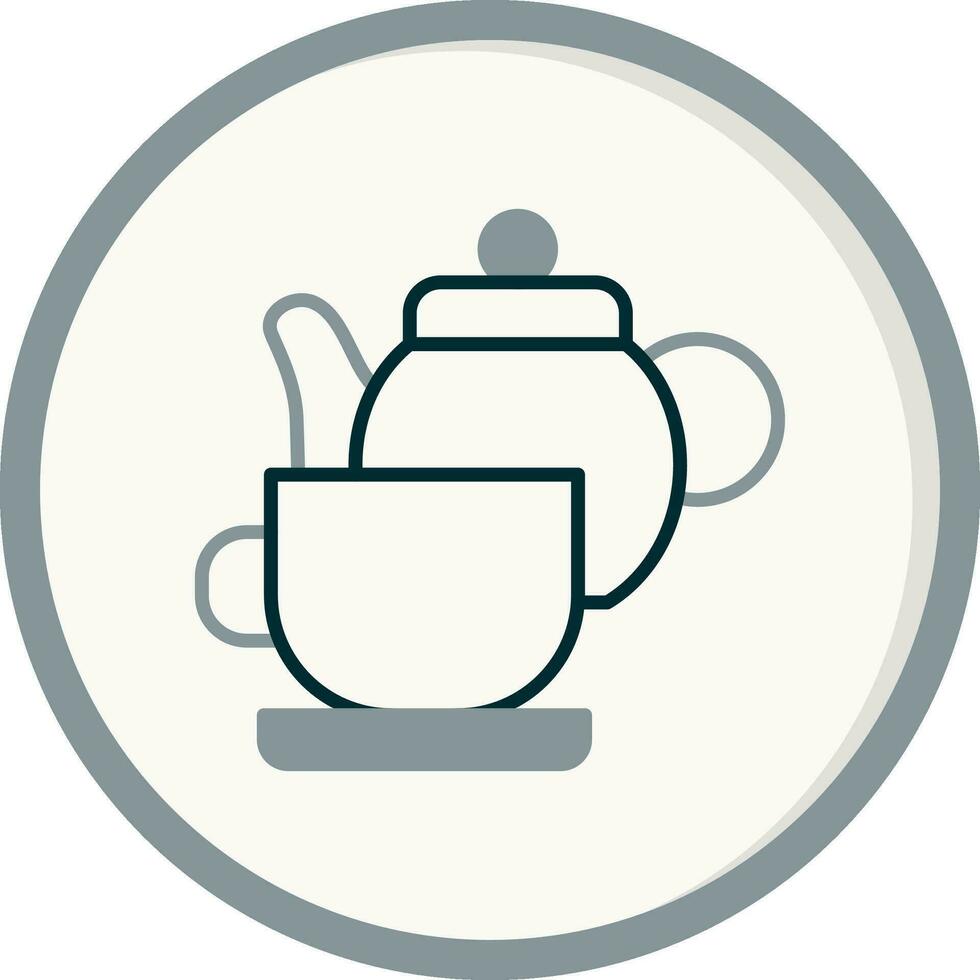 Tea Set Vector Icon