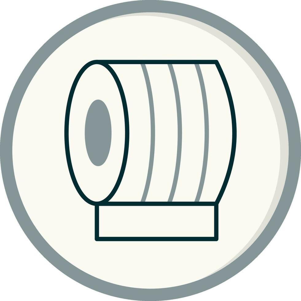 icono de vector de rollo de tejido