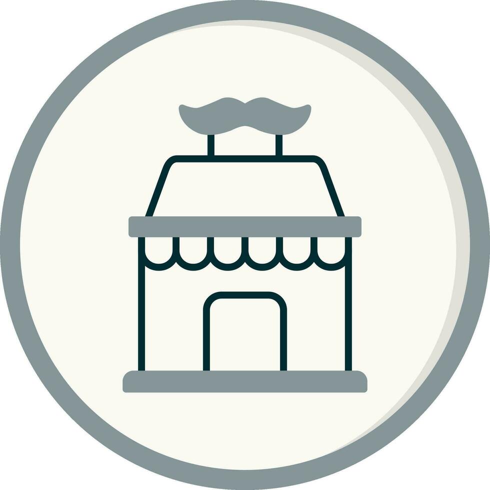 icono de vector de tienda de peluquero