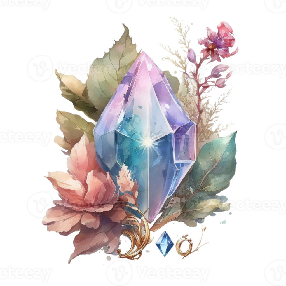 gem illustration in the hand draw style ai generated png