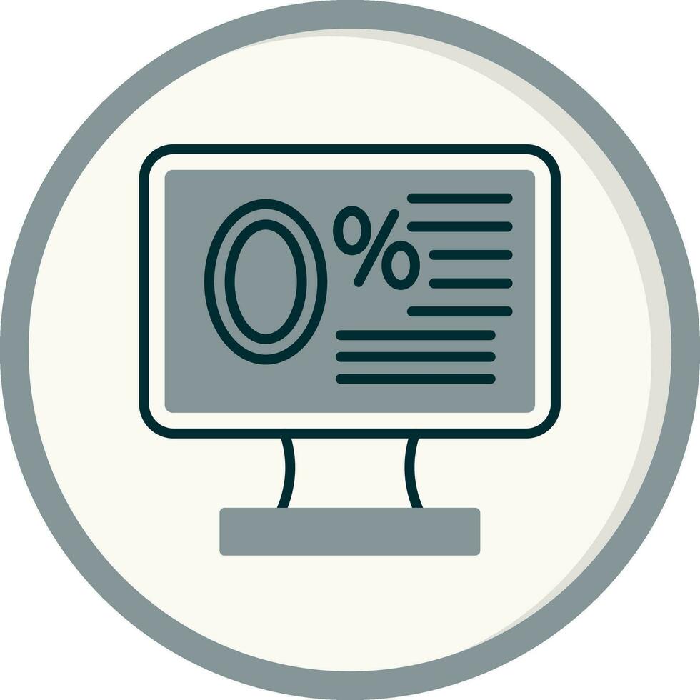 Zero Percent Vector Icon