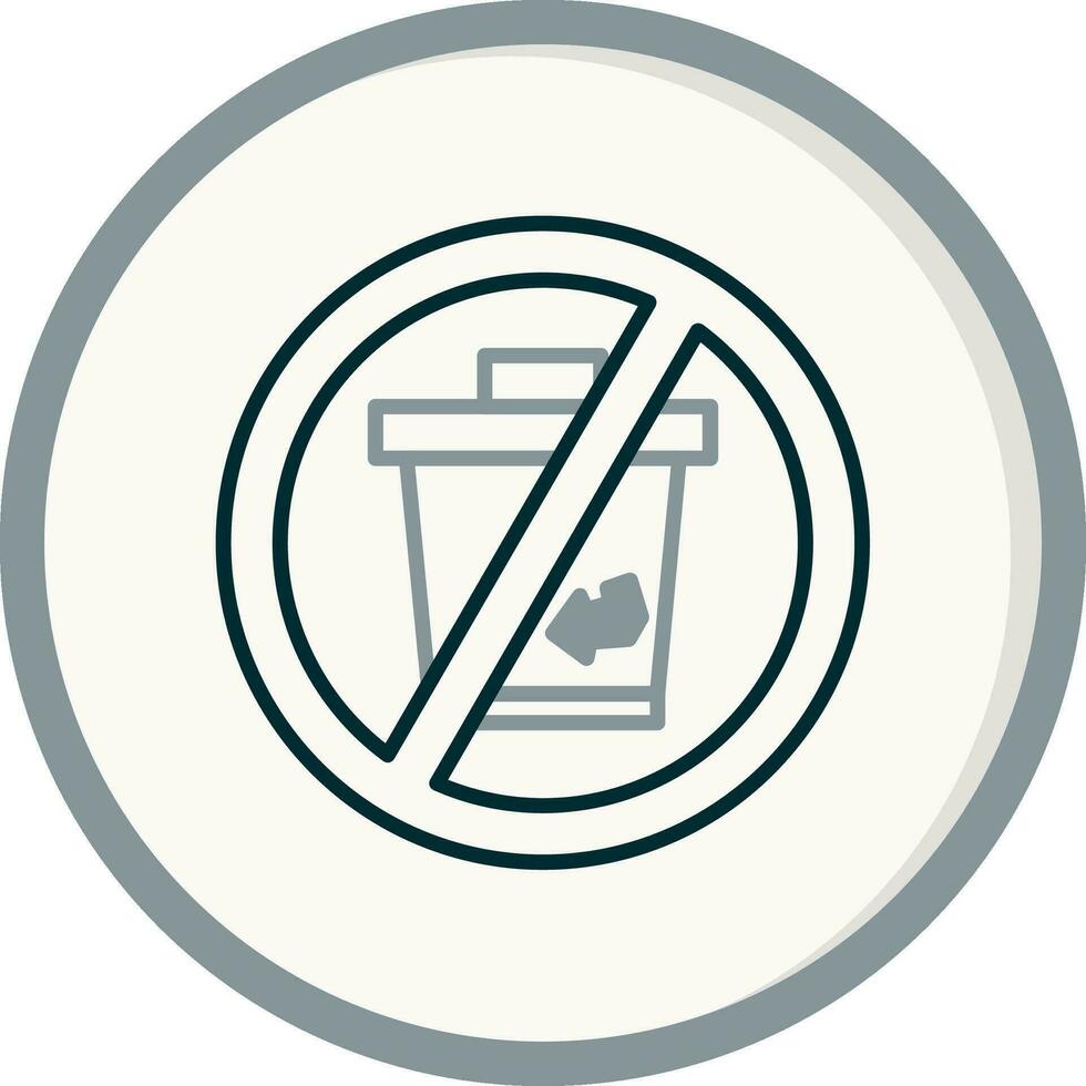 No Disposable Vector Icon