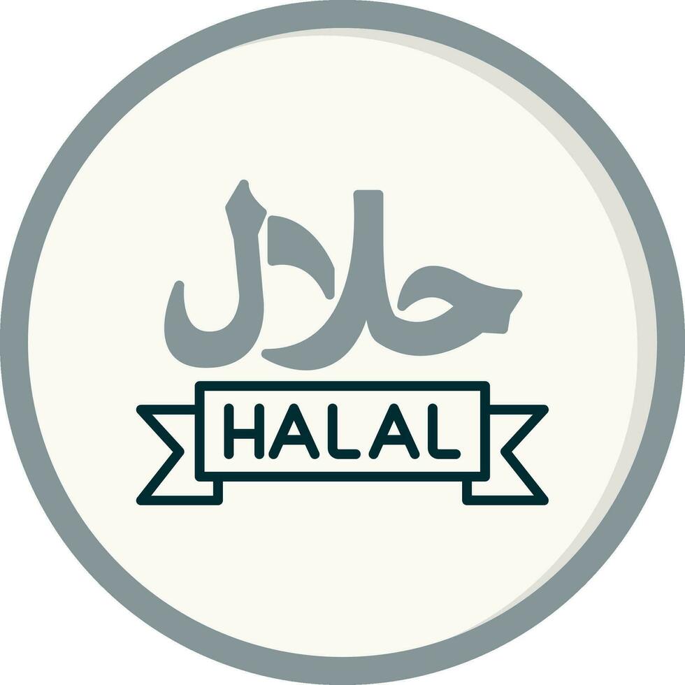 icono de vector halal