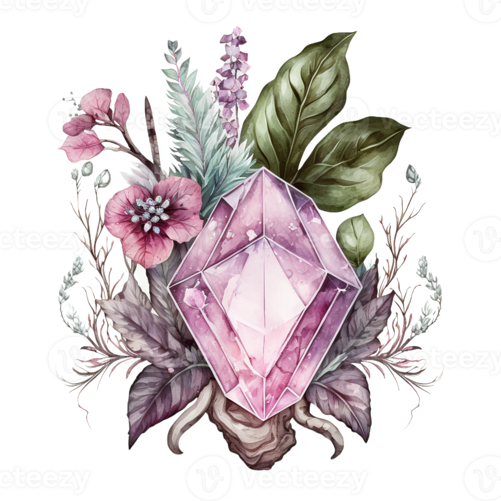 gem illustration in the hand draw style ai generated png