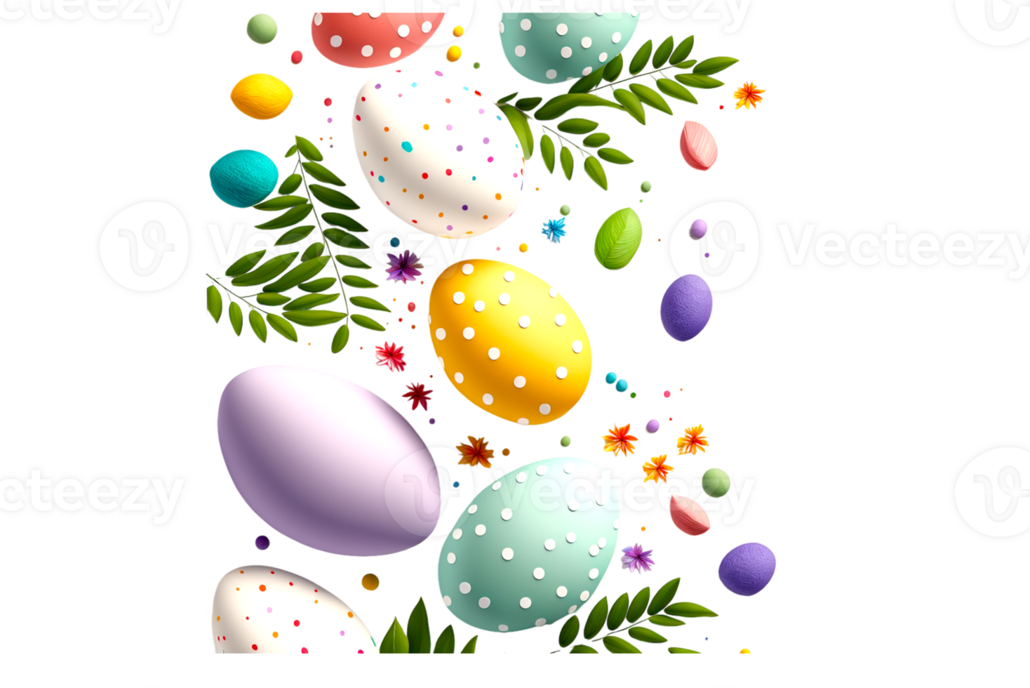 easter 3d illustration ai generated png