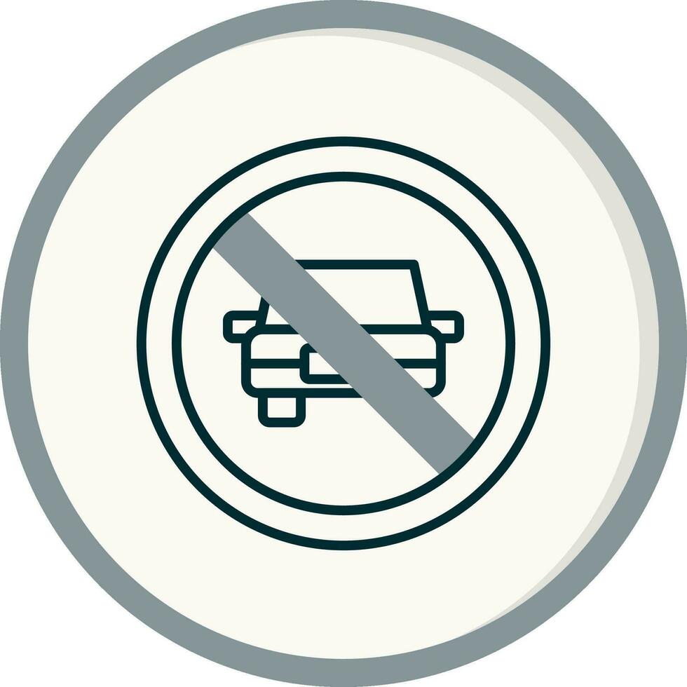 No Car Vector Icon