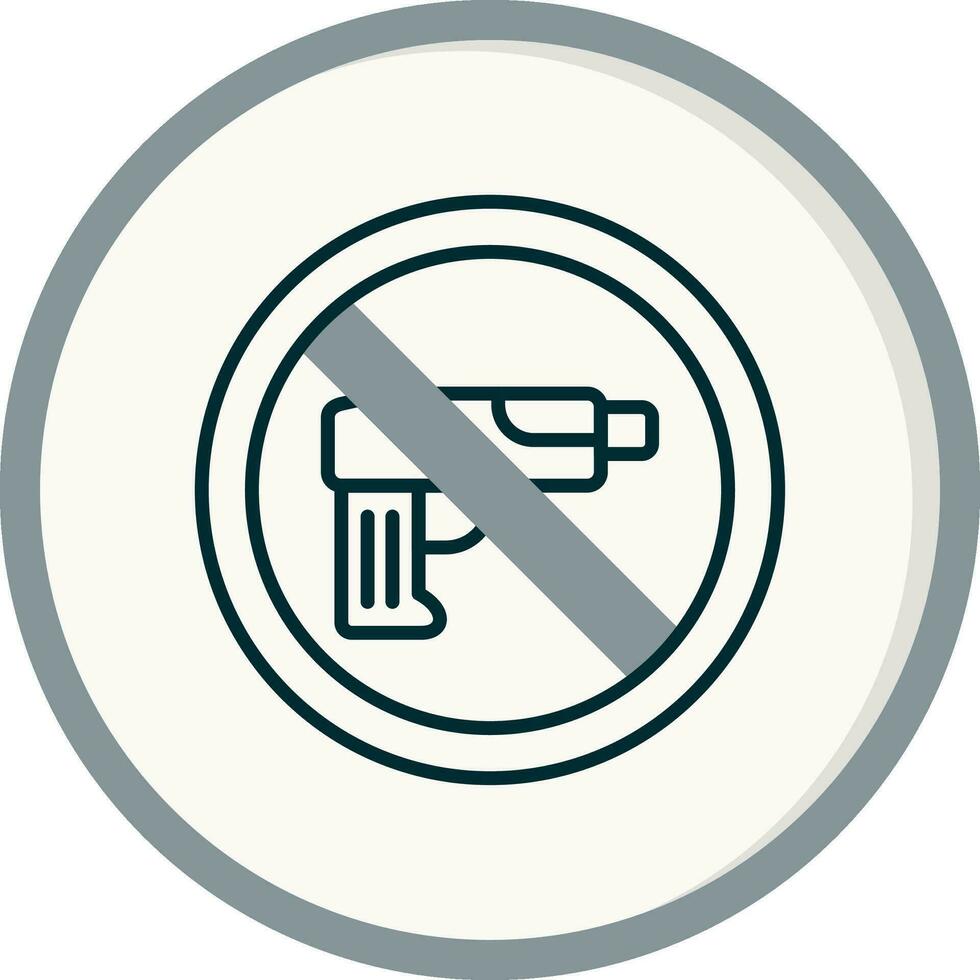 No Weapons Vector Icon