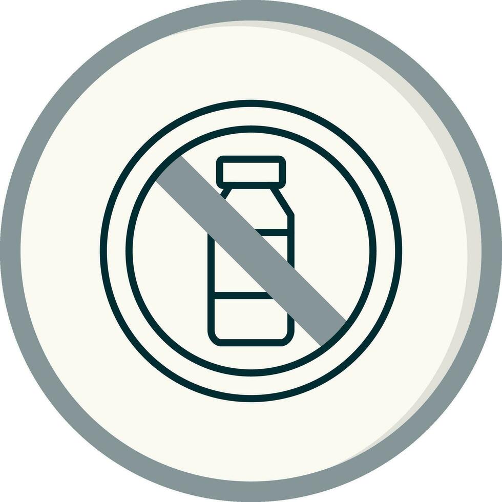 No botella vector icono