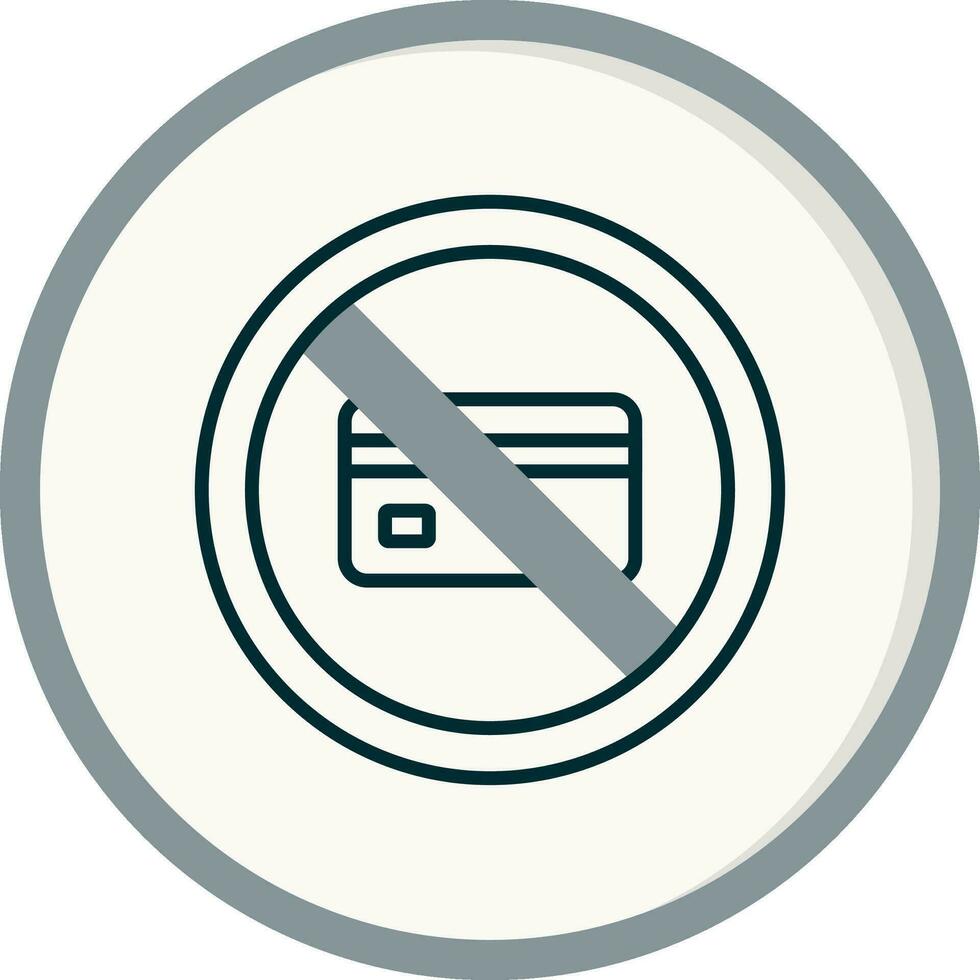 No Credit Card Vector Icon