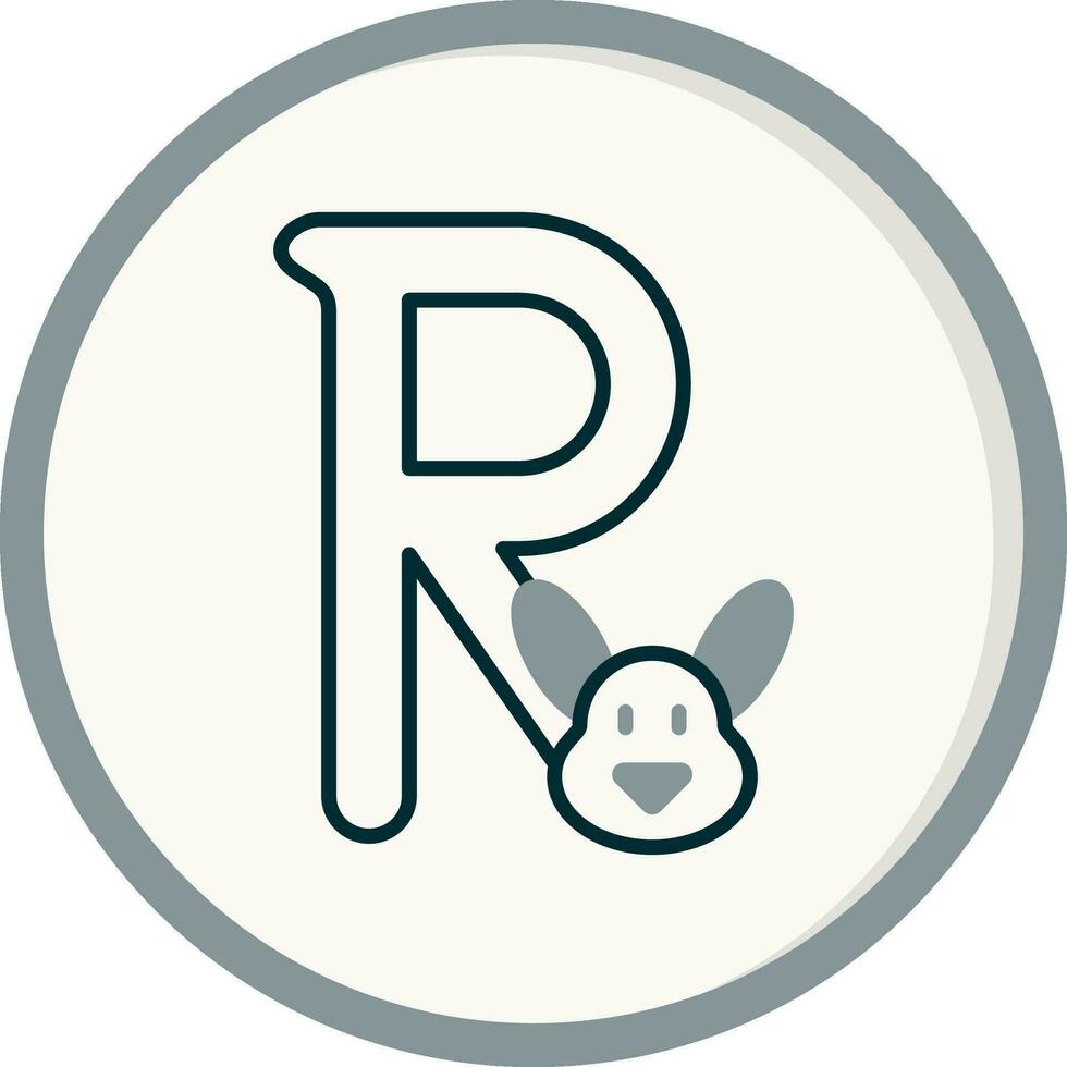 Capital R Vector Icon