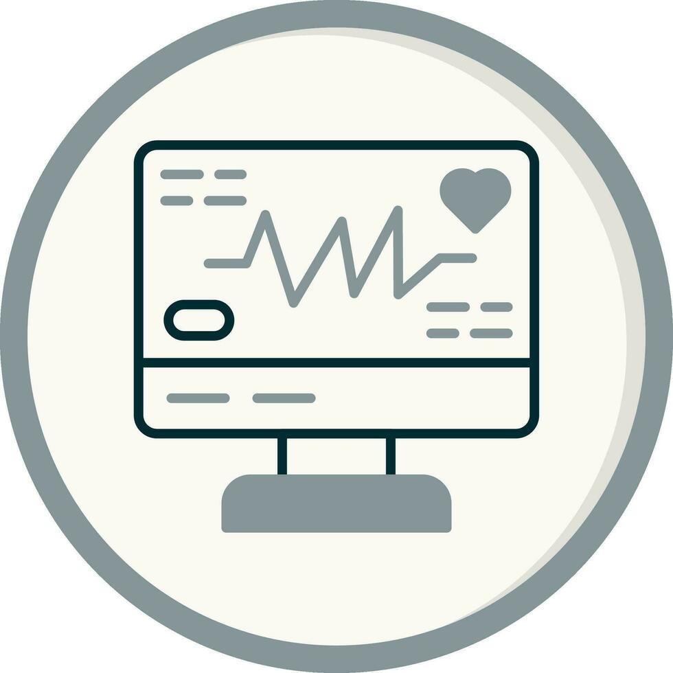 icono de vector de electrocardiograma