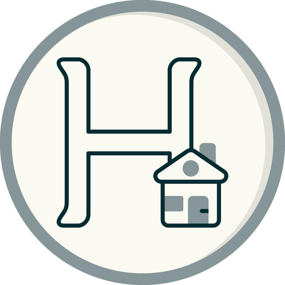Capital H Vector Icon