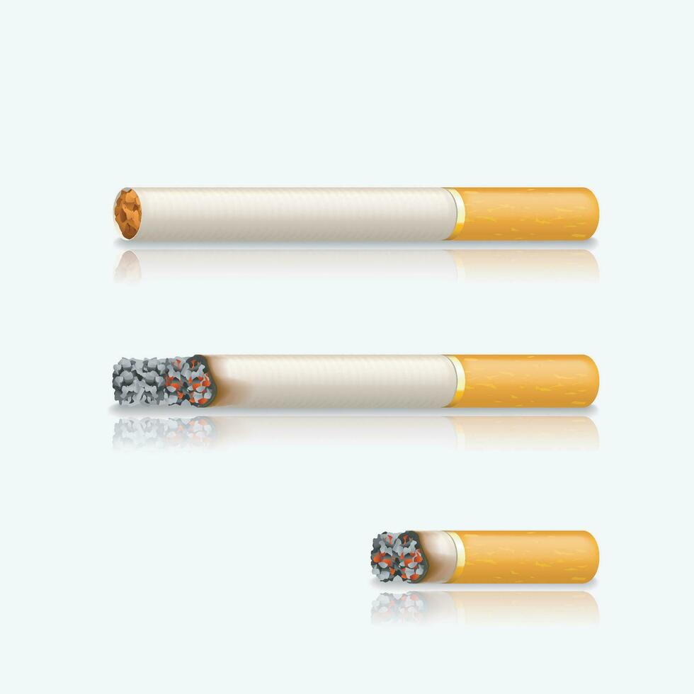 Tres condición de cigarro vector