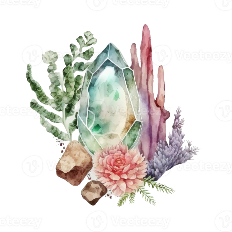 gem illustration in the hand draw style ai generated png