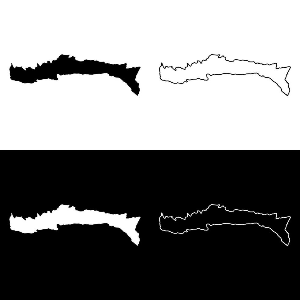 Sud Est department map, administrative division of Haiti. Vector illustration.