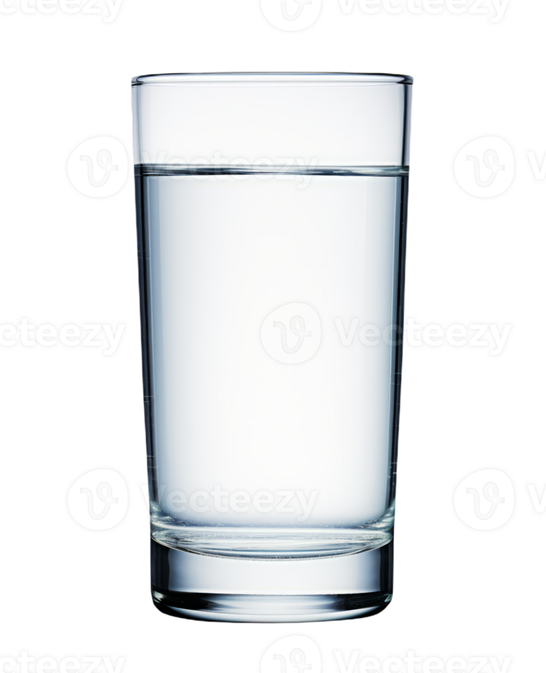 Front view a glass of water isolated on transparent background png