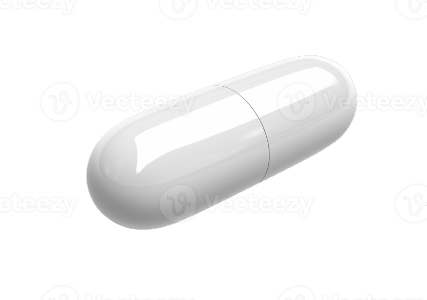 Close up of 3D pills capsule illustration isolated on transparent background png