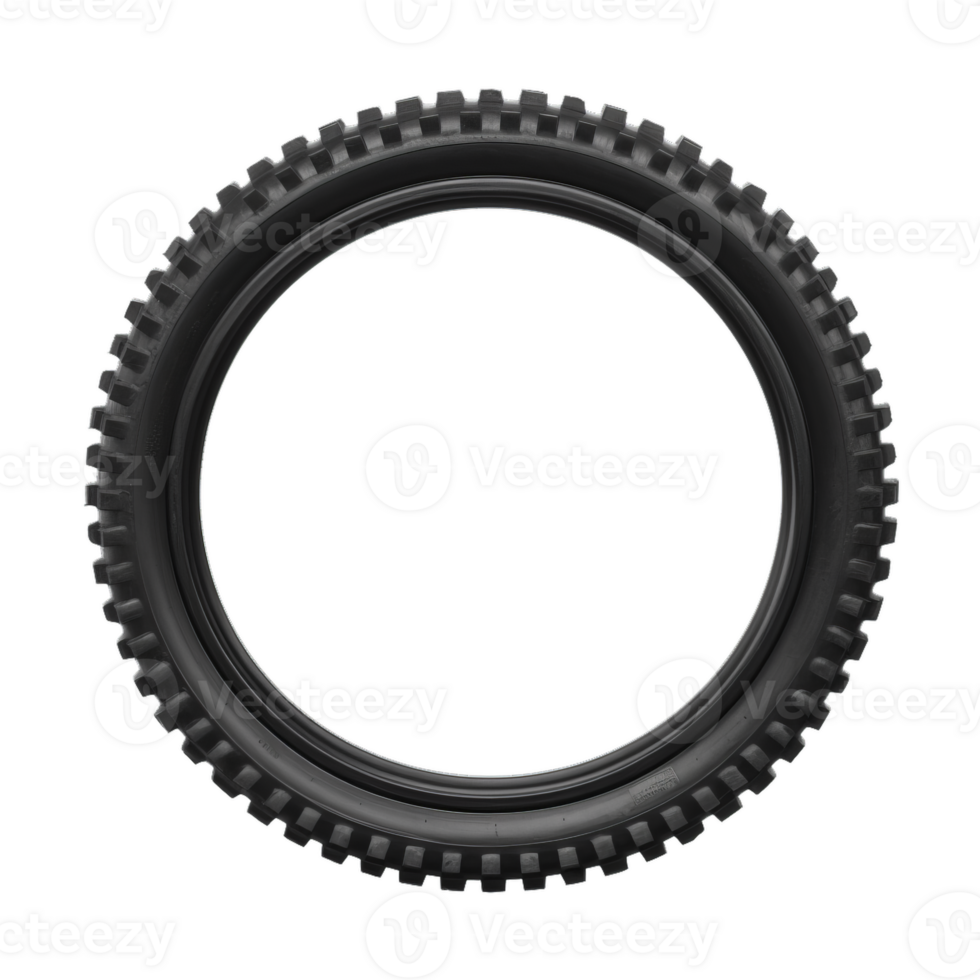 Motorcycle or BMX cycle tyre on transparent background png