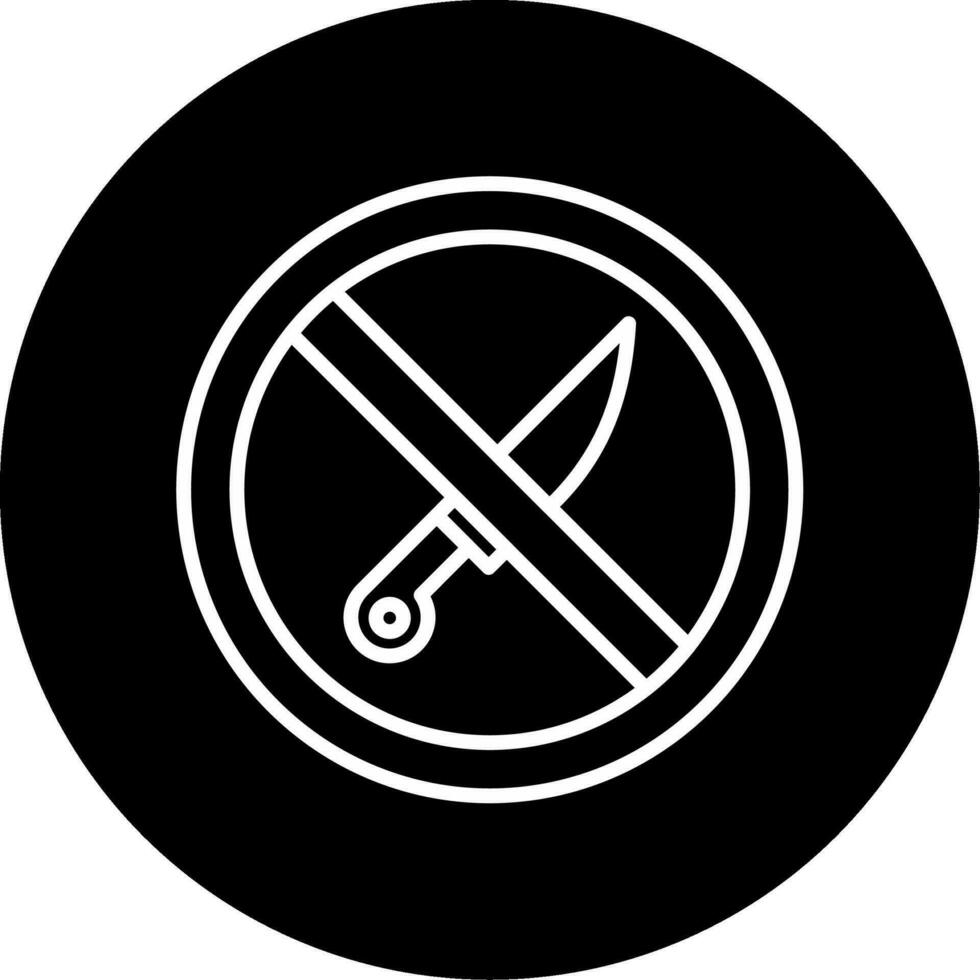 No cuchillo vector icono