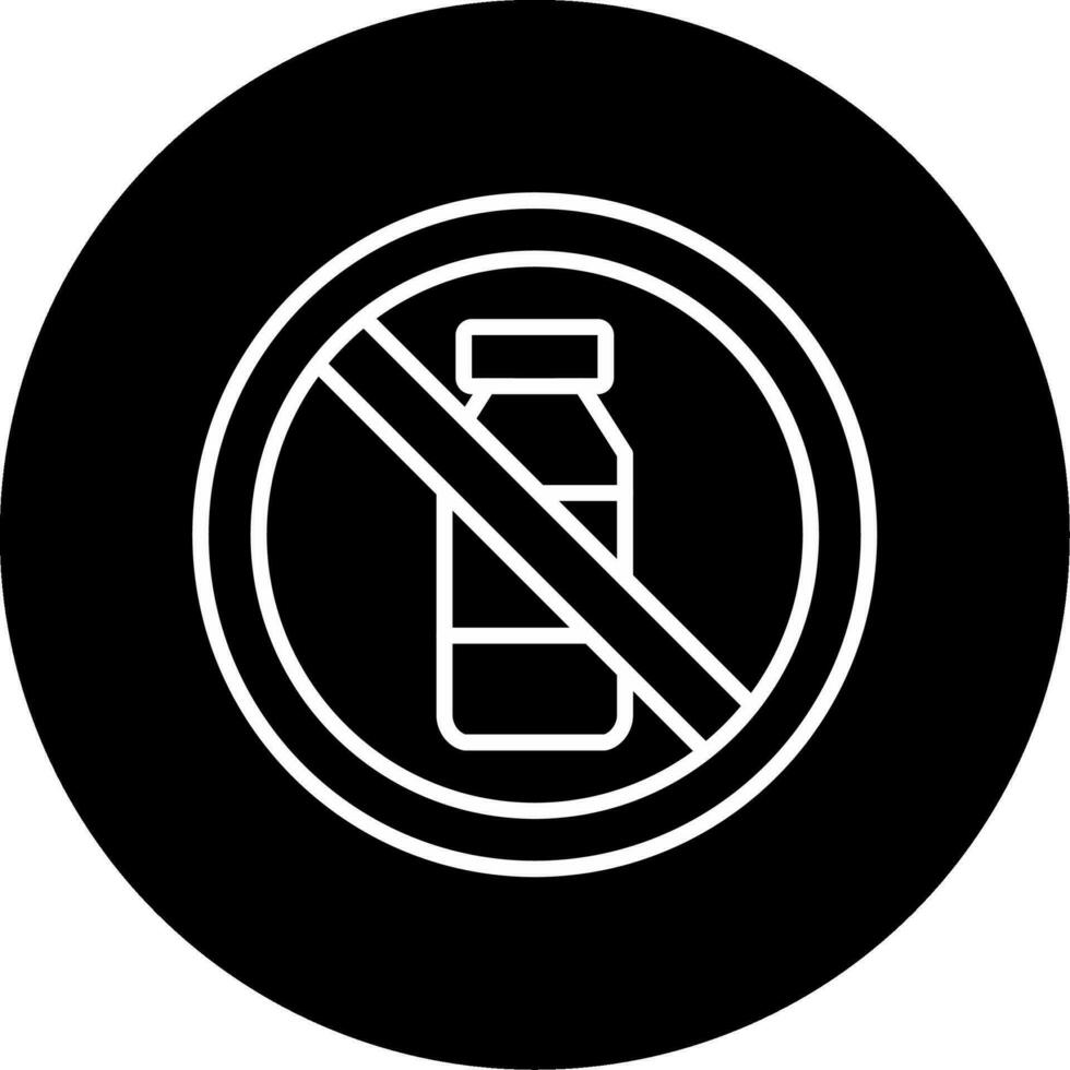 No botella vector icono