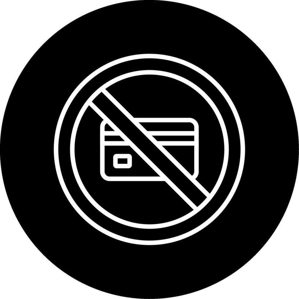 No Credit Card Vector Icon