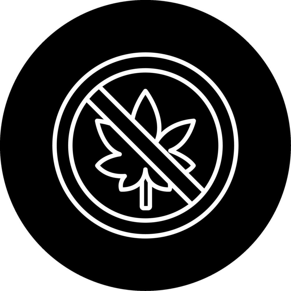 No Cannabis Vector Icon
