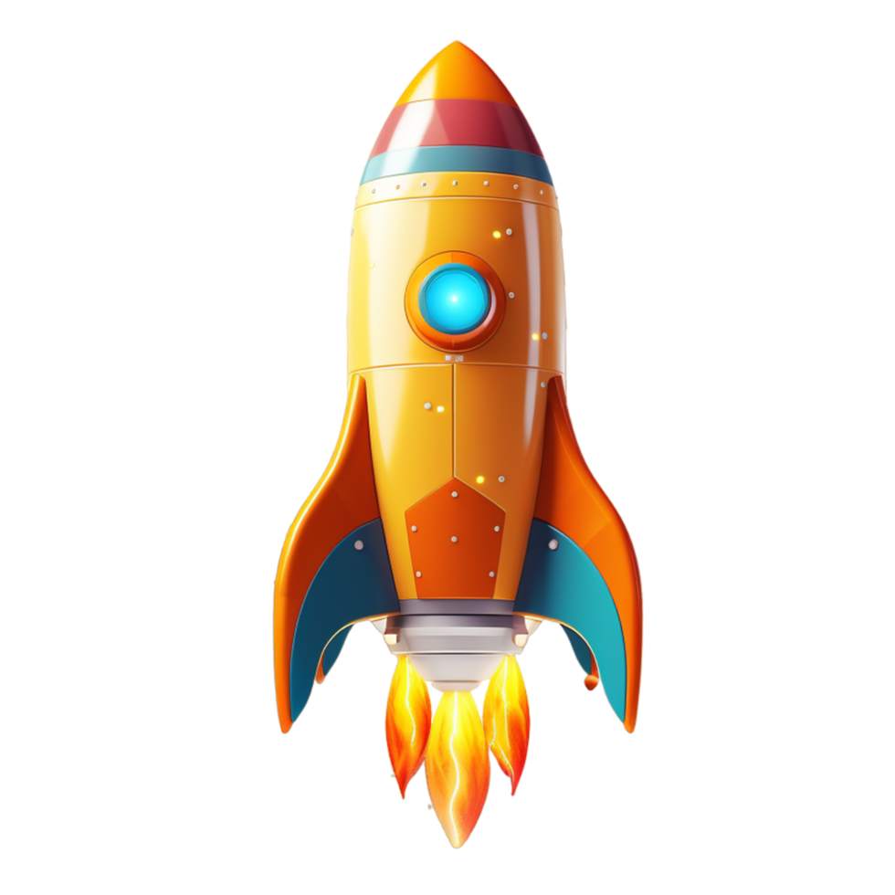 Yellow diwali rocket png ai generative