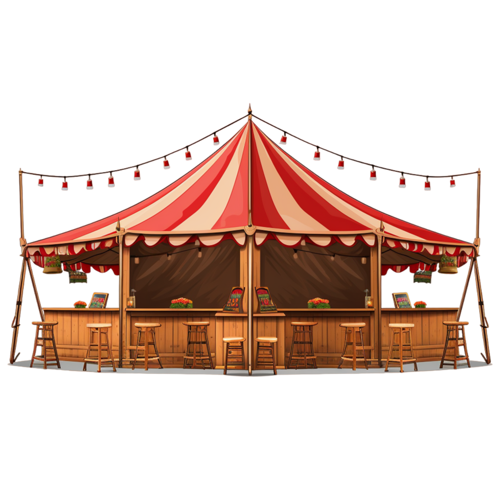 Beer Tents isolated transparent background ai generative png