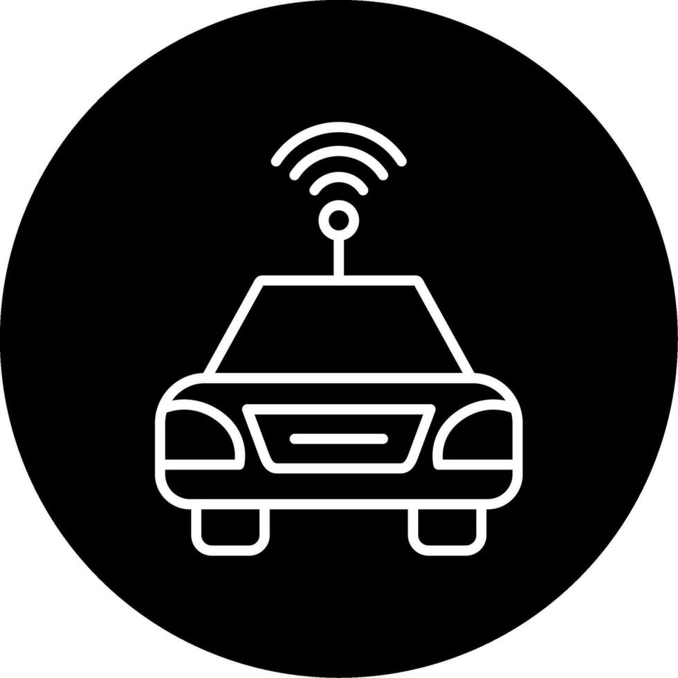 Autonomous Car Vector Icon