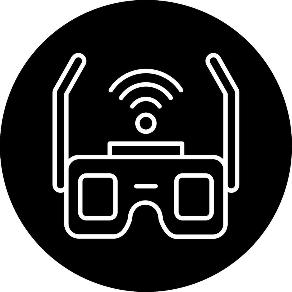 icono de vector de gafas inteligentes