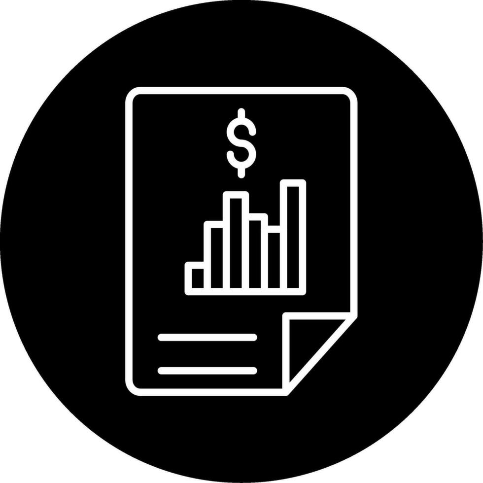 icono de vector de informe financiero