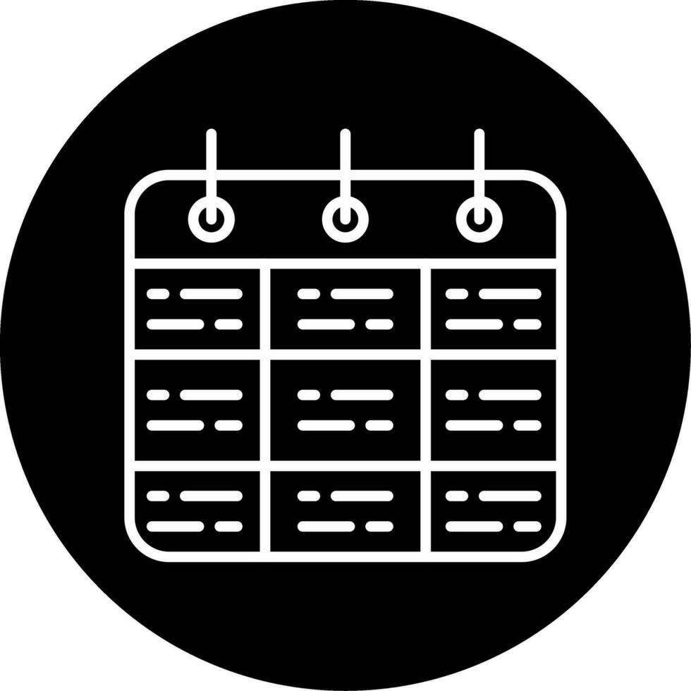 Timetable Vector Icon