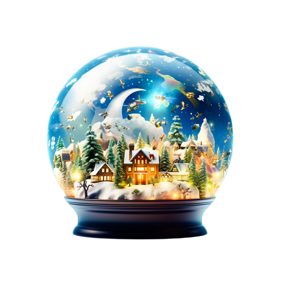 Christmas Crystal Ball Ai Generative png