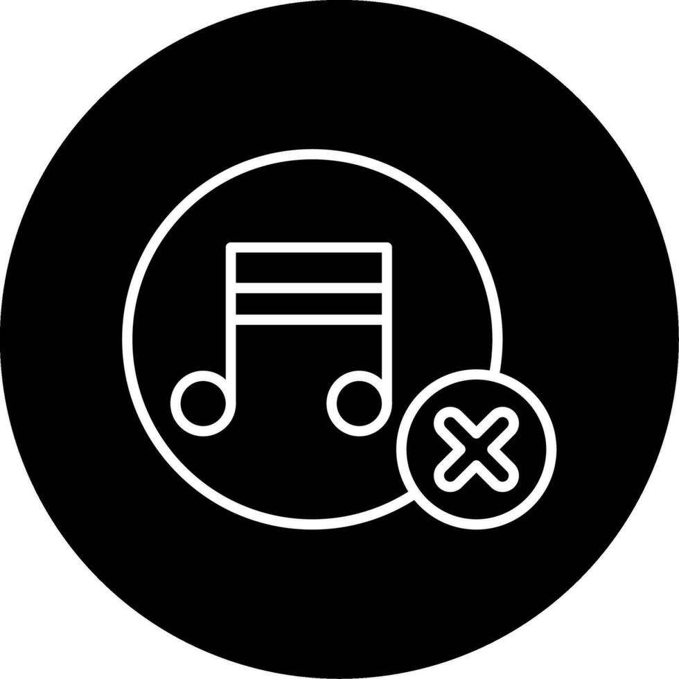 sin icono de vector de música