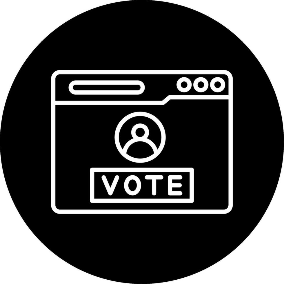 icono de vector de voto