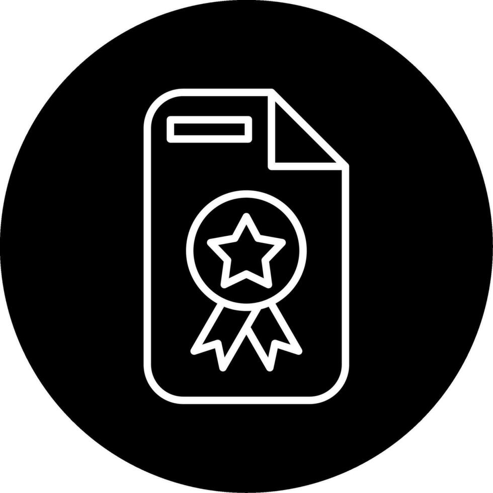 icono de vector de certificado