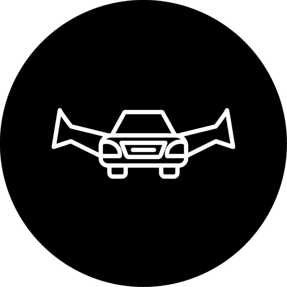 icono de vector de coche volador