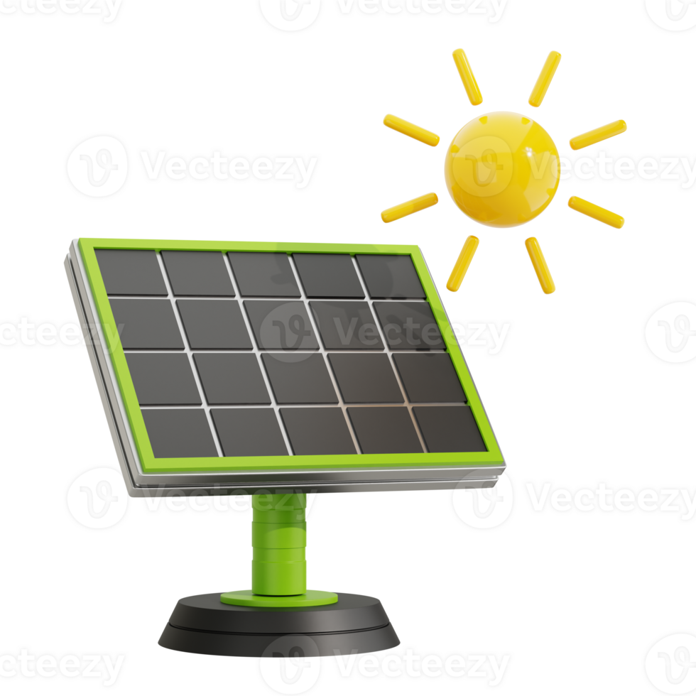 solar panel 3D Icon png