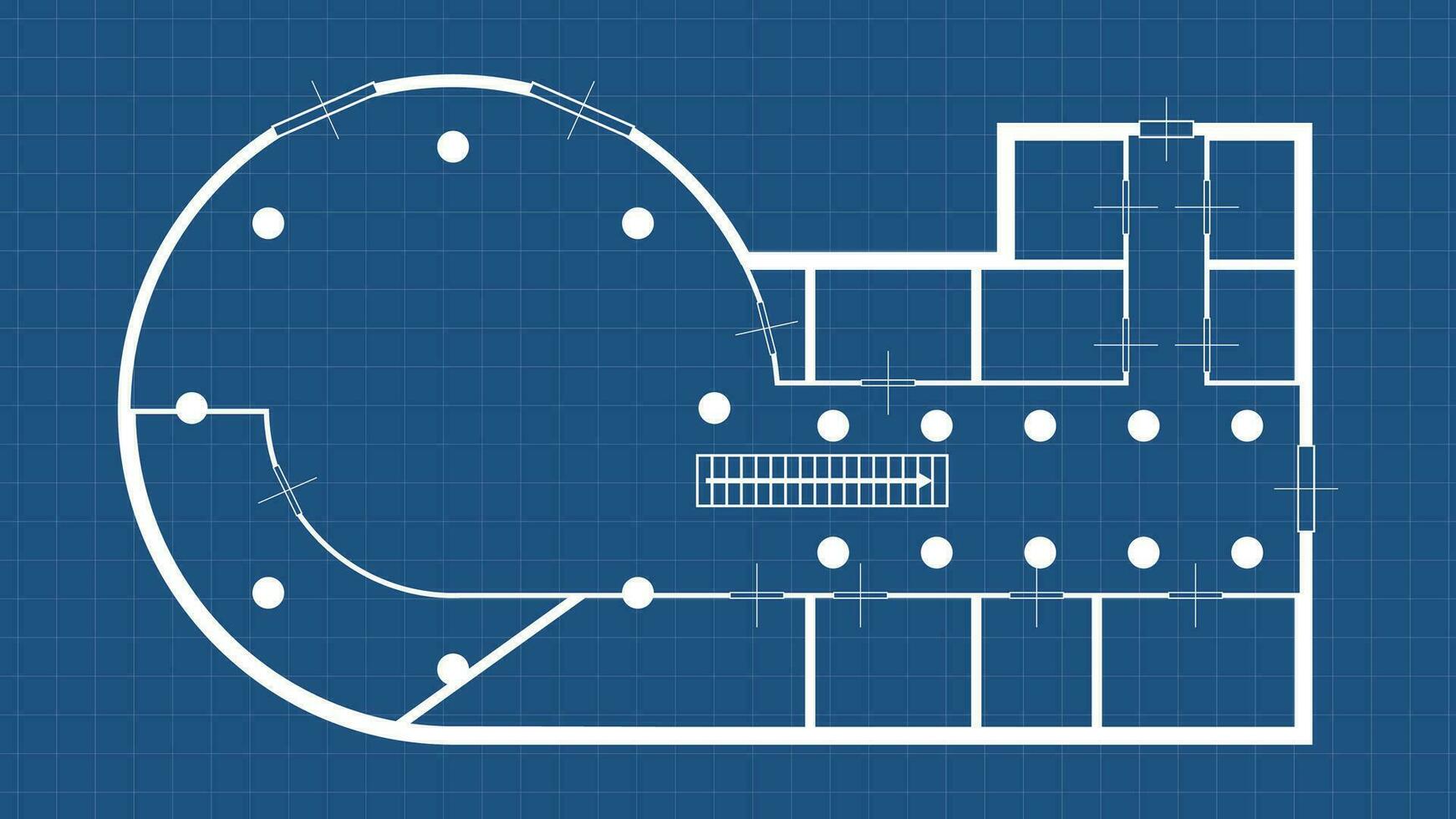 blueprint construction round vector