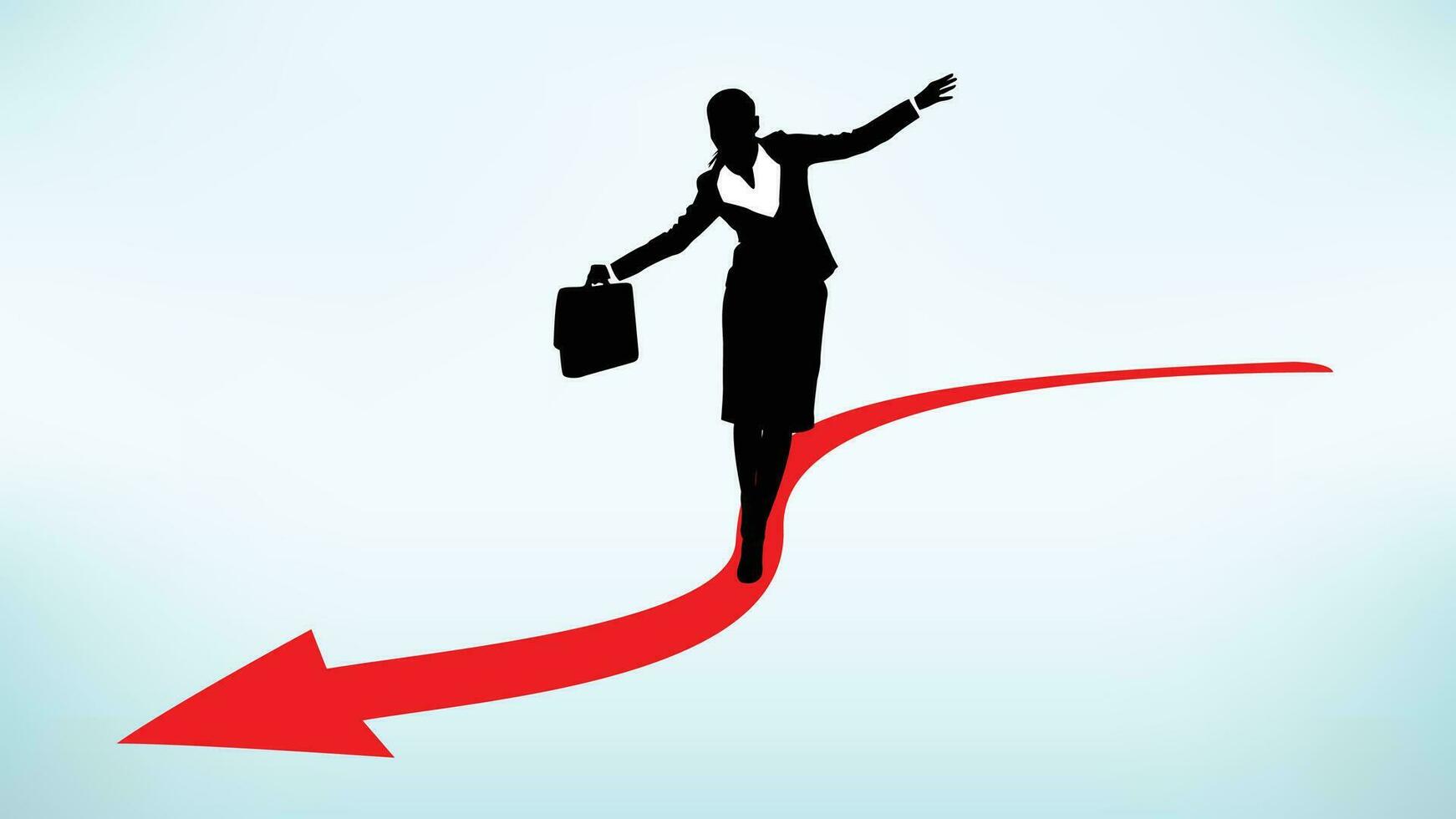 woman silhouette business vector