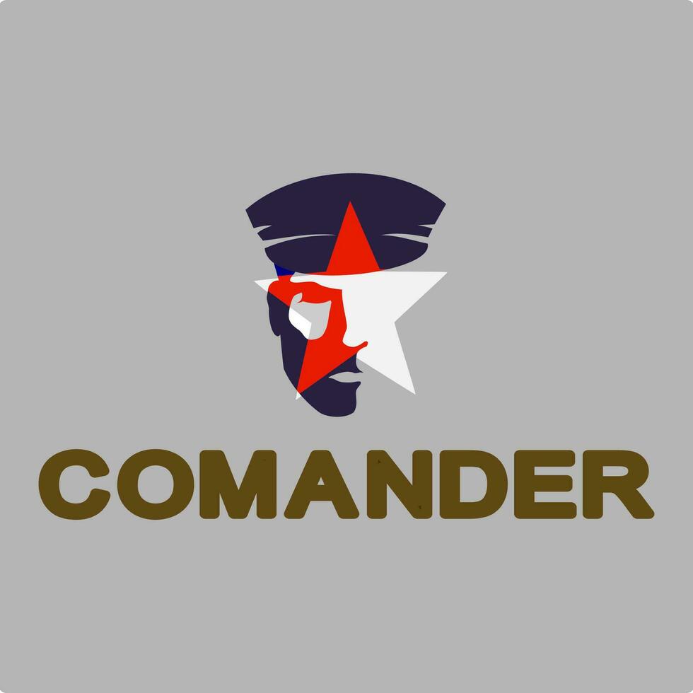 military logo or symbol, image of a war commando, vector