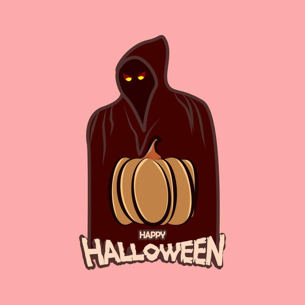 Scary but funny pictures to commemorate Halloween vector