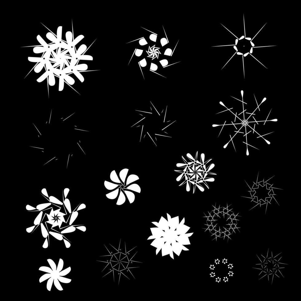 design elements in the form of abstract flowers or small tattoos.vector vector