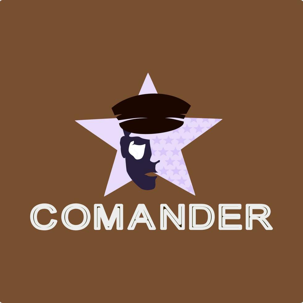 military logo or symbol, image of a war commando, vector